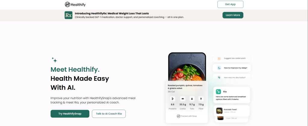 Ravitsemus- ja kalorilaskurisovellus - HealthifyMe