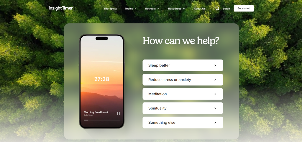 Insight Timer - stressinhallintasovellusta