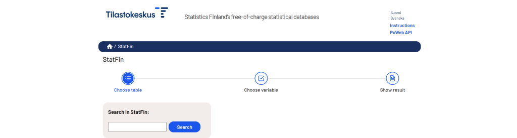 PX-Web API - Tilastokeskus