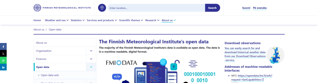 Open Data API-Ilmatieteen laitos (FMI)