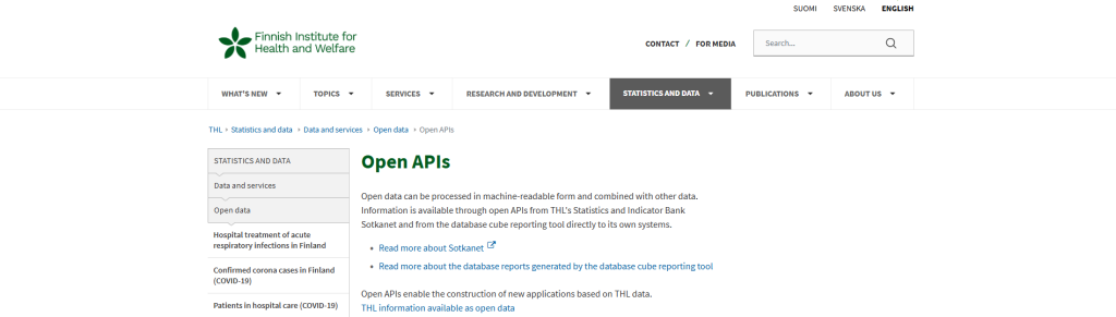THL Sotkanet API
