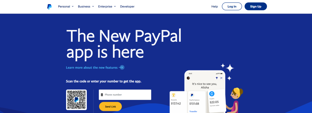 PayPal - mobiilipankkisovellu